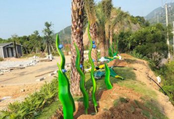 小區(qū)珊瑚雕塑，拉絲海洋雕塑，抽象效果