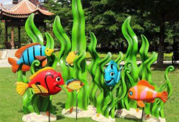 廣場(chǎng)珊瑚雕塑廠家，卡通水景雕塑，抽象效果