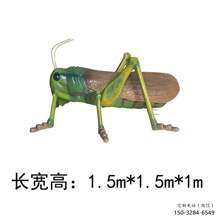 景區蝗蟲雕塑，鍍金歐式雕塑，鐵藝材質