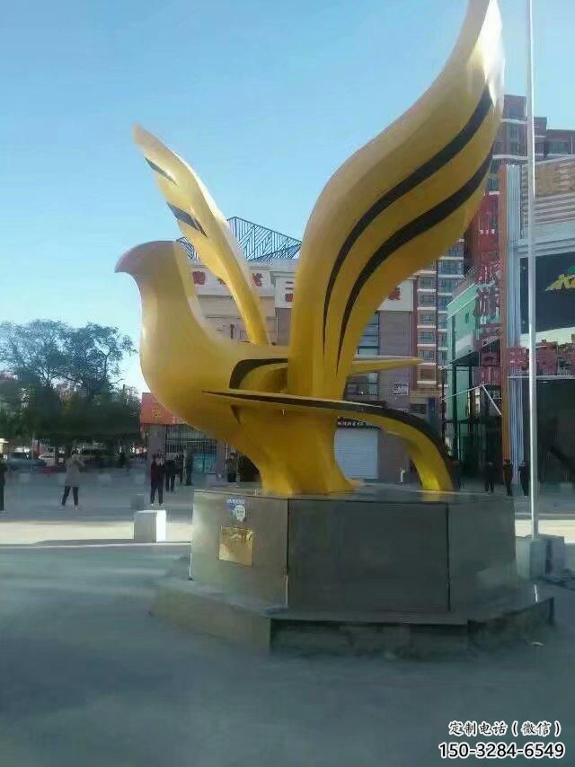 景區(qū)鴿子雕塑，鍍金歐式雕塑，鐵藝材質(zhì)