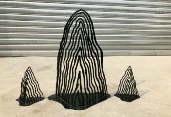 街道假山雕塑，鍛造景觀雕塑，古銅效果