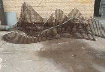 步行街假山雕塑，鍛造景觀雕塑，鏤空方式