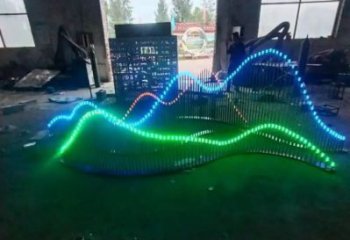 公園假山雕塑，噴砂發光雕塑，鍛造工藝