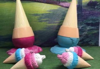 冰淇淋雕塑 庭院雪糕雕塑 標識主題擺件