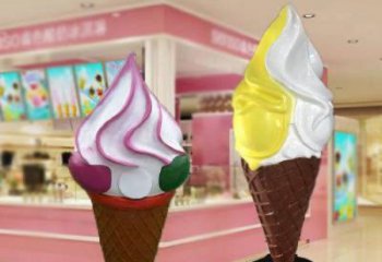 大型冰淇淋雕塑價(jià)格 庭院雪糕雕塑 冷飲主題擺件