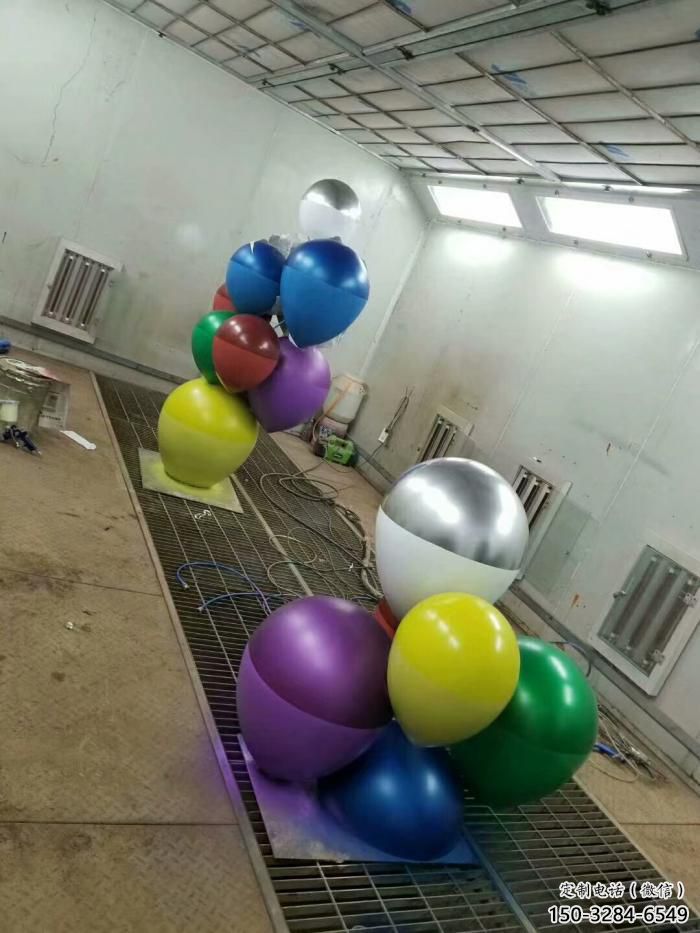 小區氣球雕塑，拉絲景觀雕塑，抽象效果