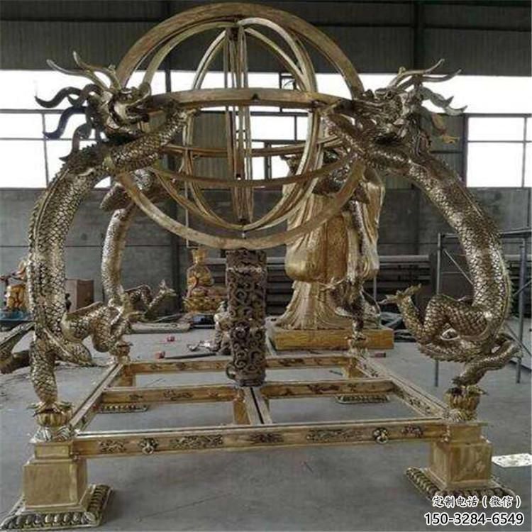 戶外渾天儀雕塑，鍍金歐式雕塑，鍍金工藝