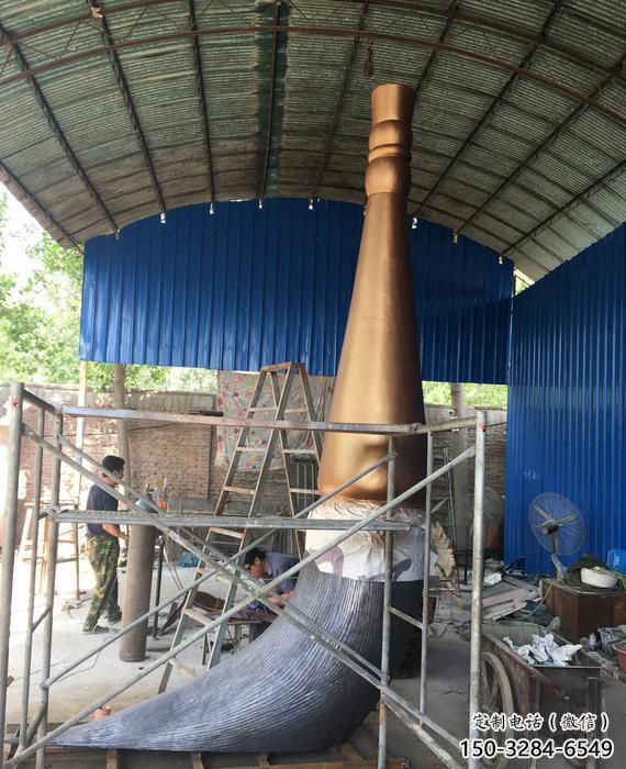 公園毛筆雕塑，噴砂發(fā)光雕塑，鍛造工藝