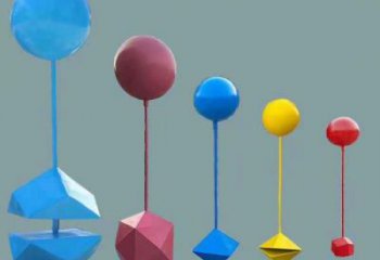 廣場氣球雕塑，抽象水景雕塑，抽象效果