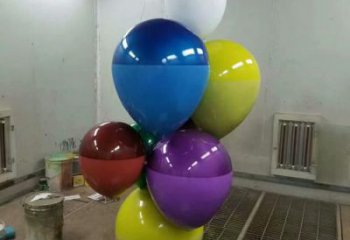 售樓部氣球雕塑，噴砂發光雕塑，烤漆題材