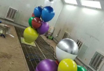 小區氣球雕塑，拉絲景觀雕塑，抽象效果