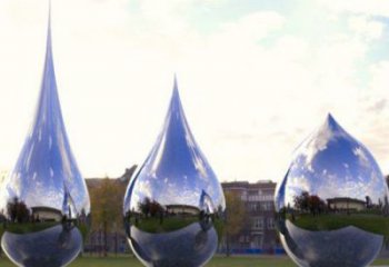 景觀雕塑，鏡面水滴雕塑，鍛造工藝