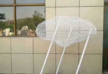 庭院云朵雕塑，鍍金歐式雕塑，網(wǎng)格形式