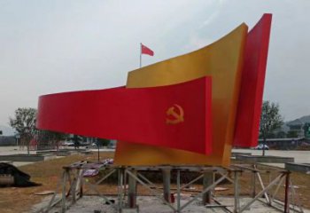 廣場(chǎng)書卷雕塑，抽象水景雕塑，抽象效果