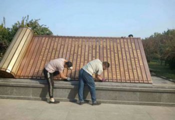 書卷雕塑，仿古景觀雕塑，仿古擺件