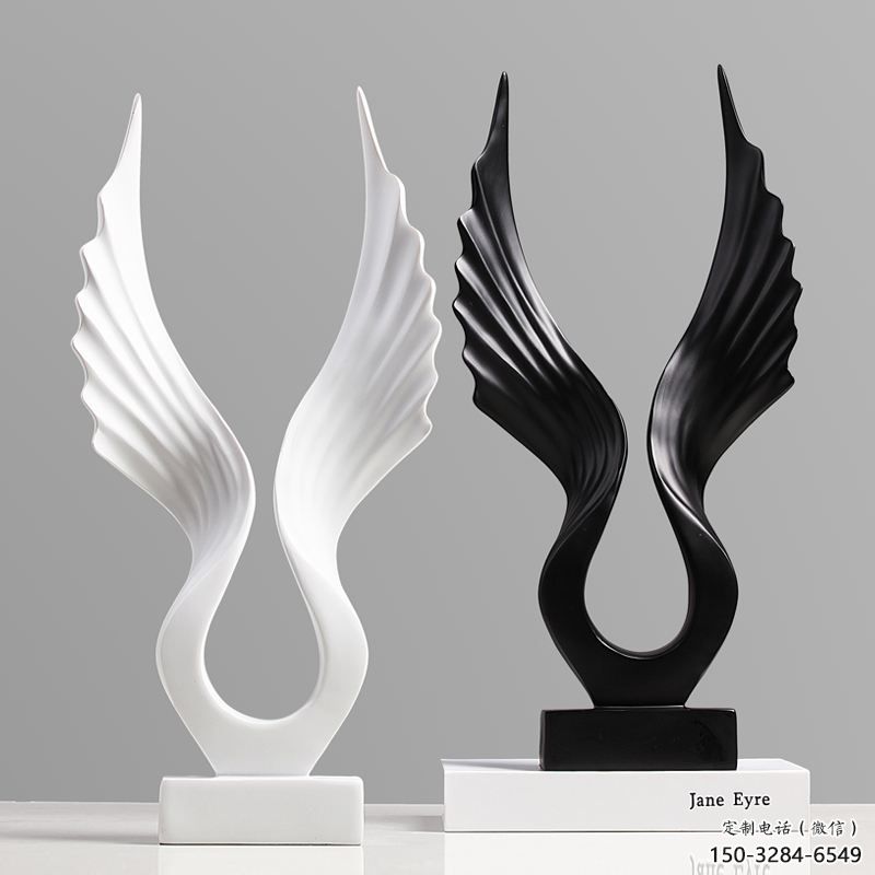 景區(qū)翅膀雕塑，公園歐式雕塑，鐵藝材質(zhì)
