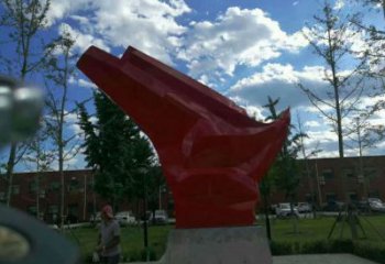 街頭旗幟雕塑，烤漆工藝，廣場(chǎng)公園擺放