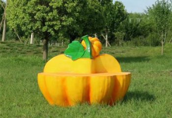 街道坐凳雕塑，彩繪景觀雕塑，水果主題效果