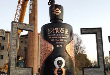 廣場酒瓶雕塑，抽象景觀雕塑，抽象效果