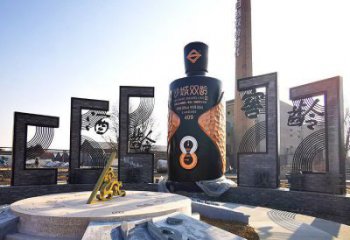 景觀酒瓶雕塑，彩繪景觀雕塑，彩繪工藝