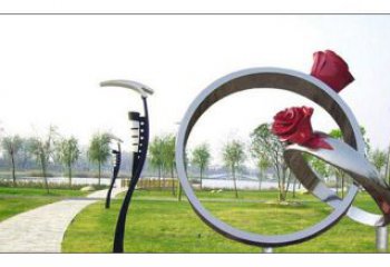 景觀場戒指雕塑 仿真景觀小品 景觀雕塑