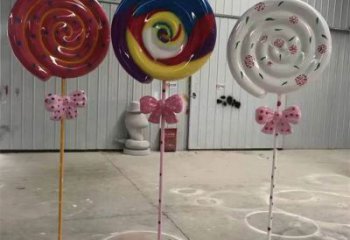 大型糖果雕塑 歐式步行街擺件 彩繪雕塑