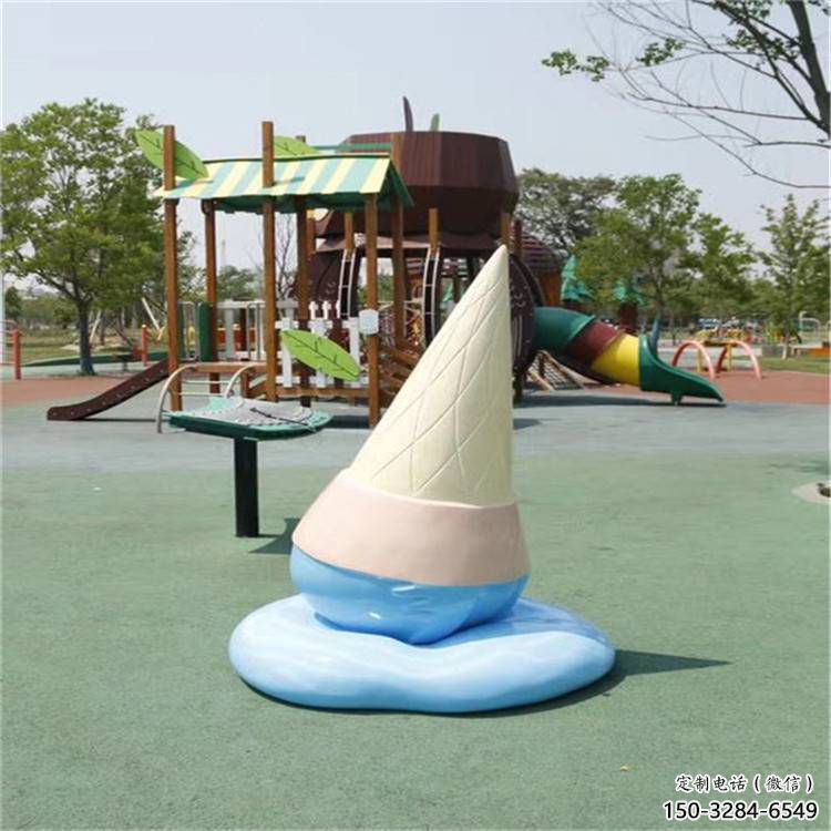 拉絲雪糕雕塑 鏤空創(chuàng)意擺件 別墅區(qū)雕塑