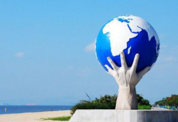 草地地球雕塑 現代校園小品 大型雕塑