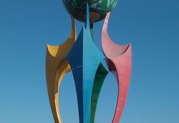 房地產地球雕塑 現代景觀擺件 幾何雕塑