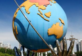 水景地球雕塑 彩繪剪紙小品 現(xiàn)代雕塑