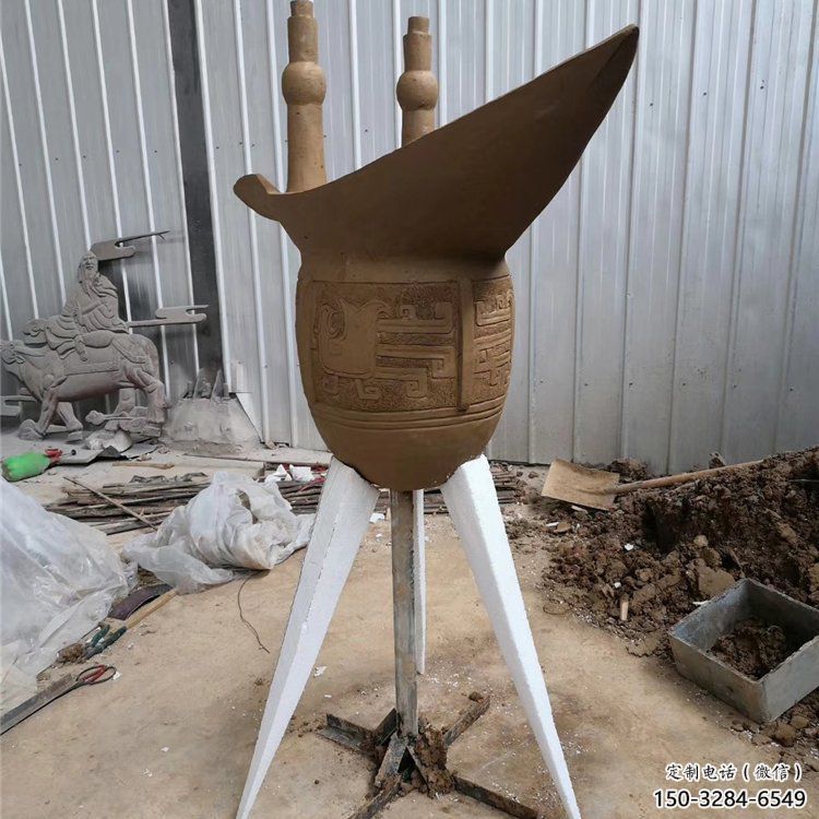 創(chuàng)意杯子雕塑 啞光景觀小品 公園雕塑