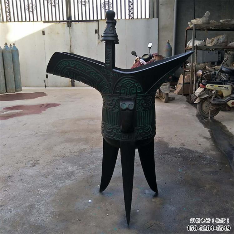 鋼管杯子雕塑 異形噴水小品 農村雕塑