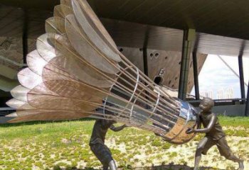 風(fēng)景區(qū)羽毛球雕塑 售樓處廣場雕塑 仿古擺件