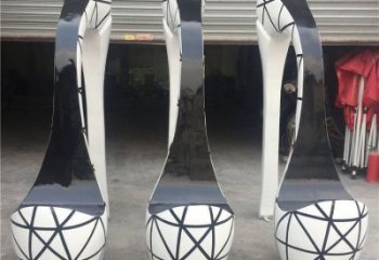 高跟鞋雕塑 拉絲景觀小品 步行街雕塑