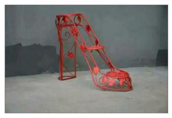 鑄造高跟鞋雕塑 中式村口擺件 景觀雕塑