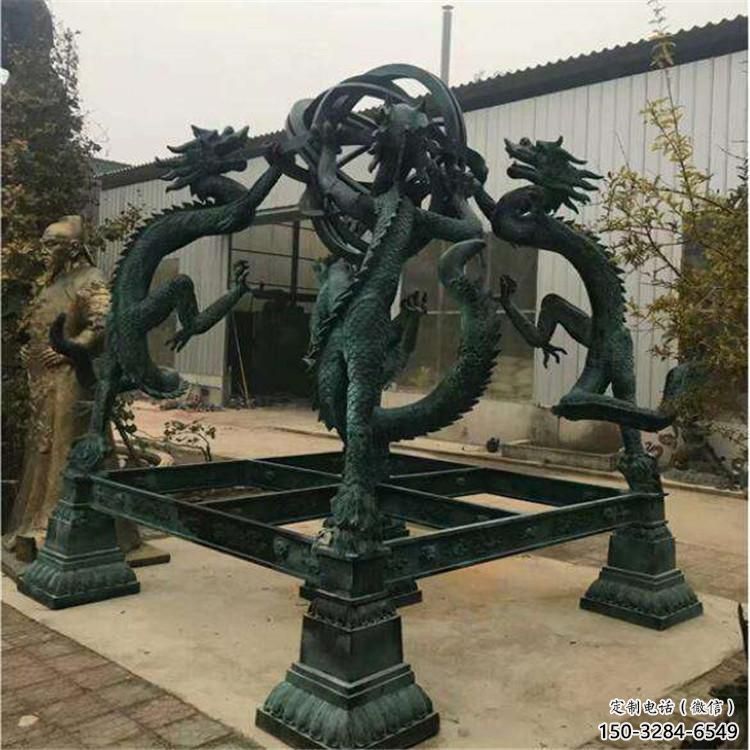 大型地動(dòng)儀雕塑，鍍銅景觀雕塑，鏡面工藝