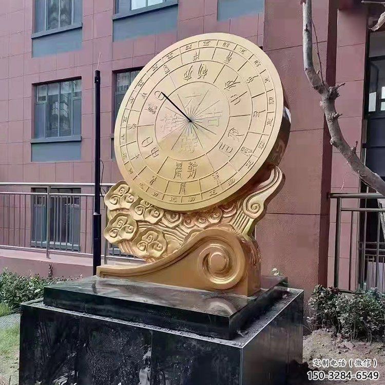 小區地動儀雕塑，拉絲景觀雕塑，抽象效果