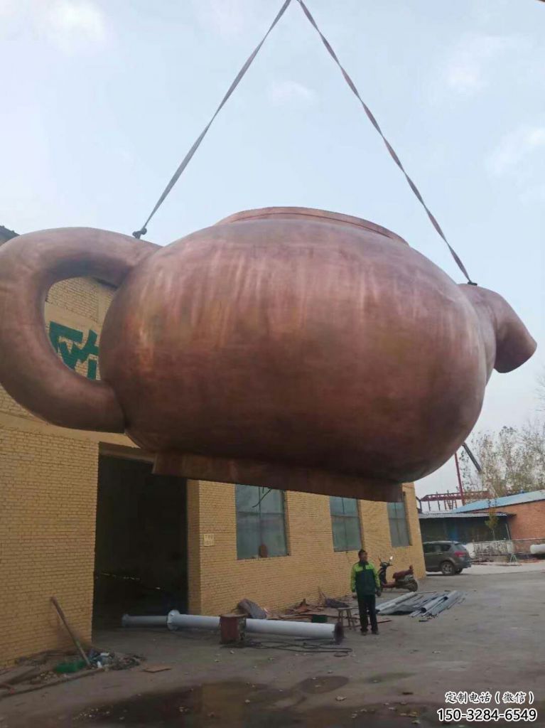 鑄銅懸壺雕塑 切面燈光擺件 政府雕塑