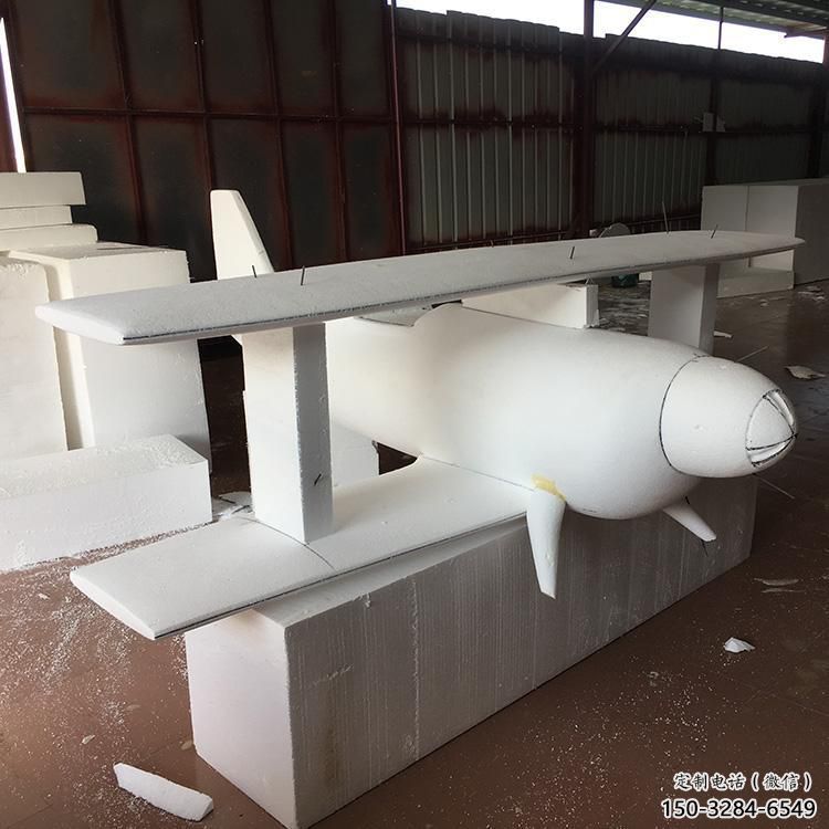 大型商場飛機雕塑 仿真景觀擺件 鏡面雕塑