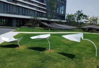 廣場飛機雕塑 抽象景觀小品 烤漆雕塑