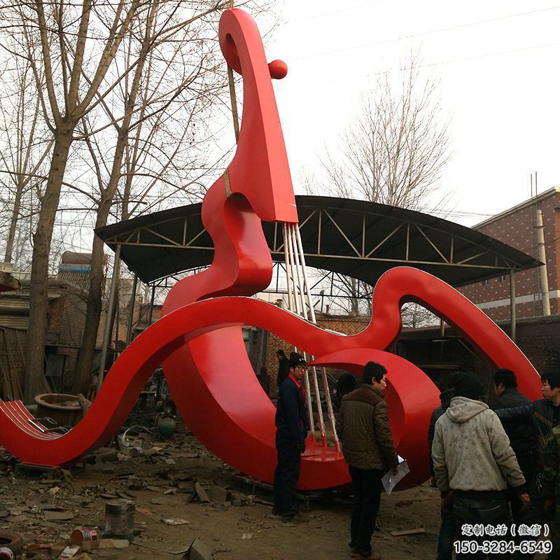 鍛造吉他雕塑 懸空餐飲店小品 戶外雕塑