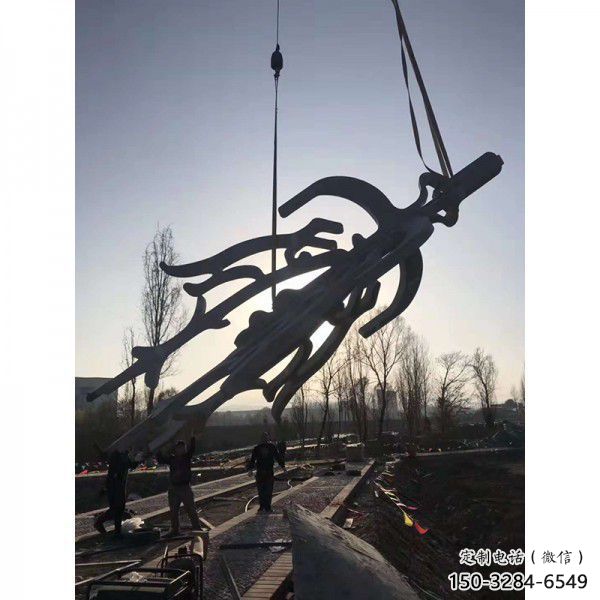 水景漢字雕塑 彩繪剪紙小品 現代雕塑