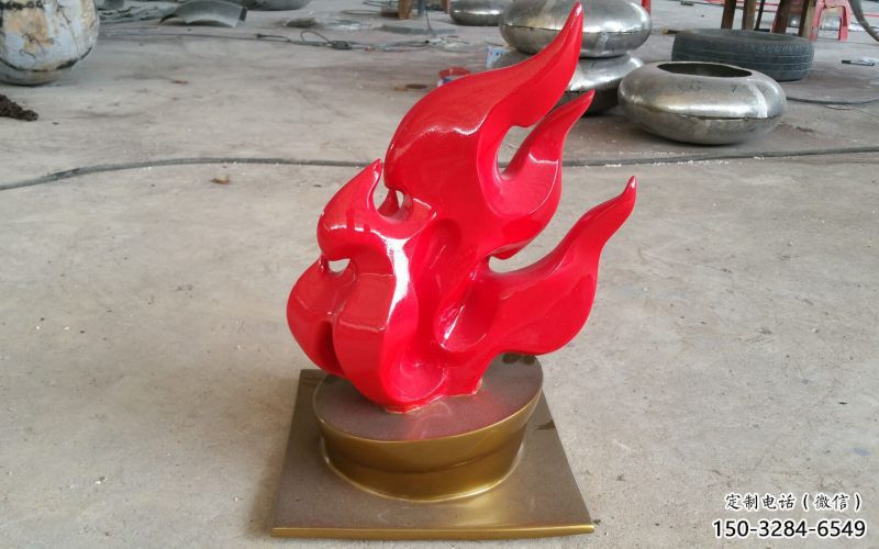 街道火焰雕塑 現代景觀擺件 彩繪雕塑