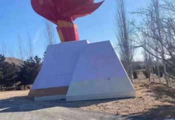 廣場火焰雕塑 抽象景觀小品 烤漆雕塑