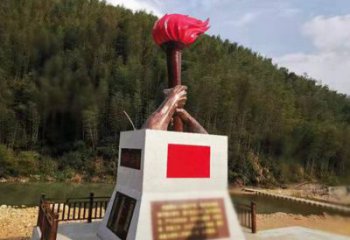 政府火焰雕塑 仿真景觀擺件 烤漆雕塑