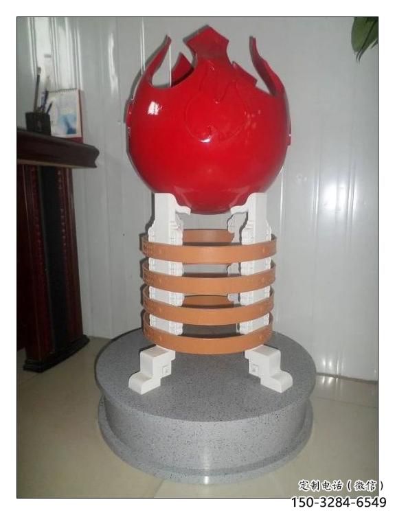 草地火炬雕塑 現(xiàn)代校園小品 大型雕塑