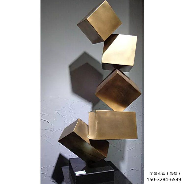 創(chuàng)意魔方雕塑 啞光景觀小品 公園雕塑