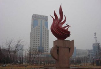 政府火炬雕塑 仿真景觀擺件 烤漆雕塑