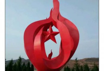 公園火炬雕塑 戶外景觀擺件 抽象雕塑