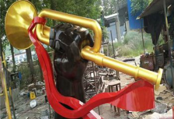 大型軍號雕塑 商業街廣場雕塑 黨建擺件